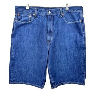 Levis 469 Loose Fit Denim Jean Shorts Jorts Mens 38 Blue Indigo Cotton Baggy Y2K